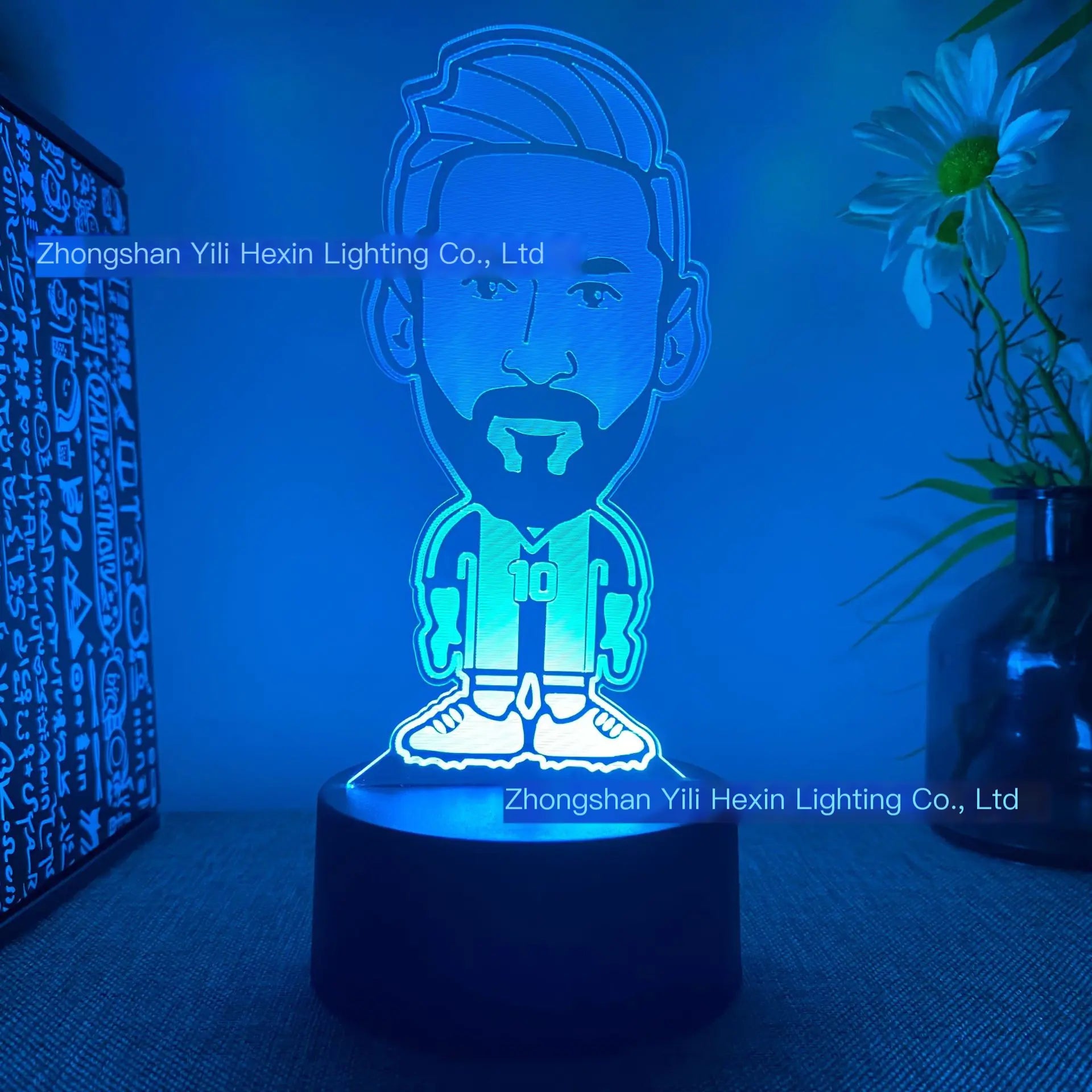3D Touch USB Football Character Night Light (16 Colors)