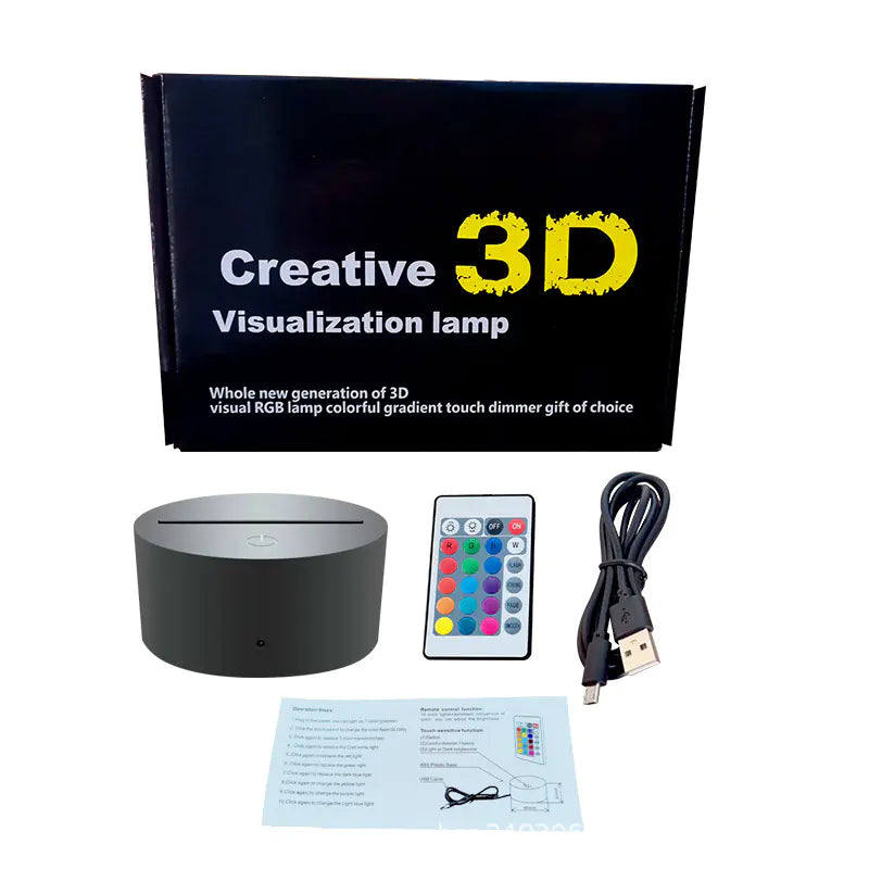 3D Touch USB Football Character Night Light (16 Colors)