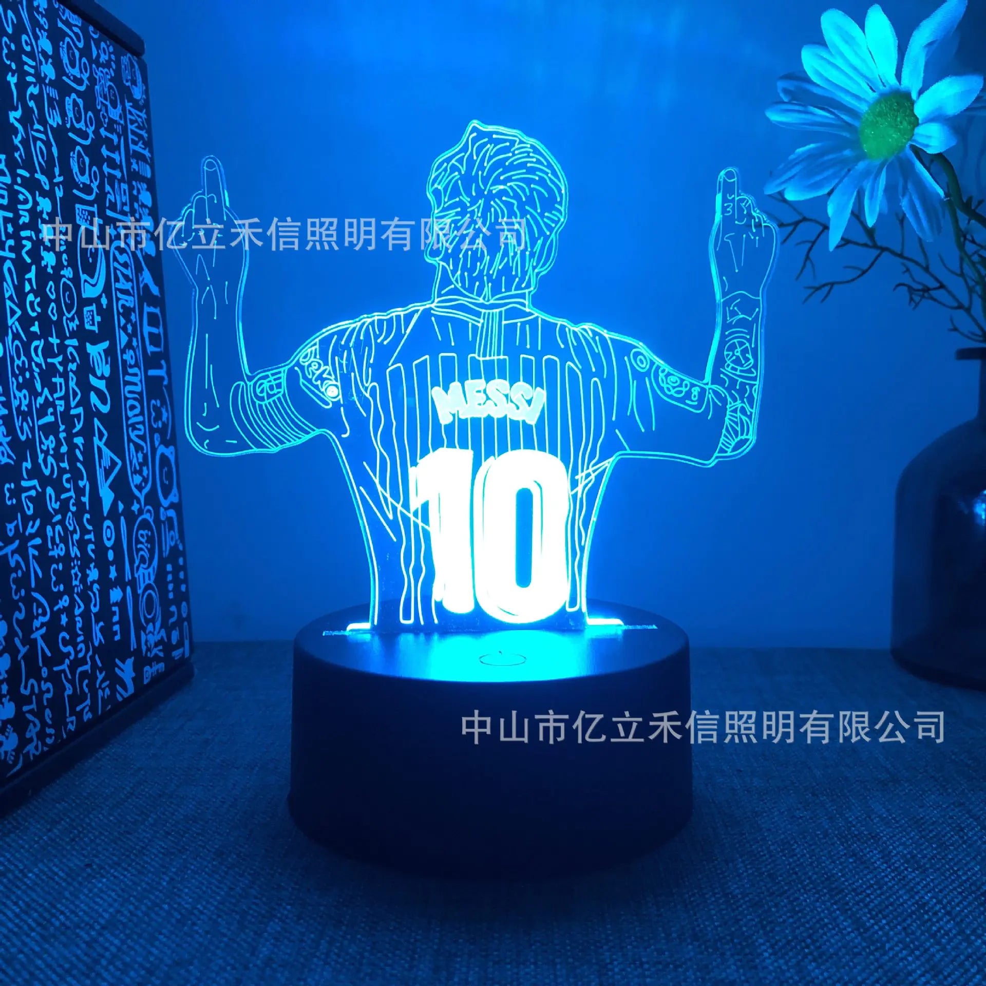 3D Touch USB Football Character Night Light (16 Colors)